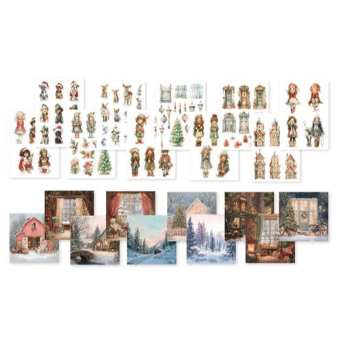 Dutch Doobadoo Merry and Bright A4 Collage Paper Set (473.005.081)