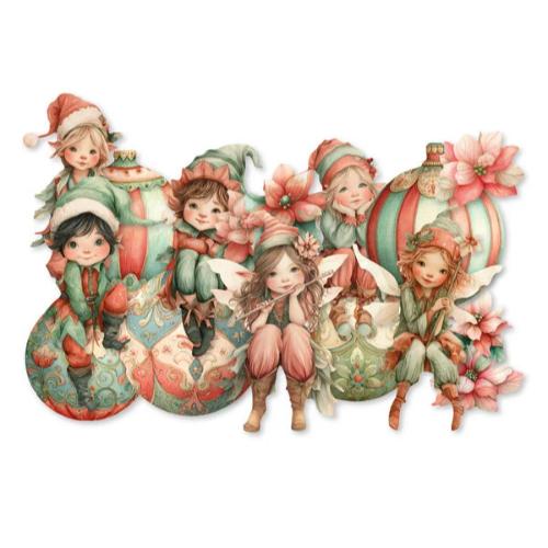 Dutch Doobadoo Merry and Bright A6 Dutch Collage Die-cuts Merry & Bright (16pcs) (474.007.511)