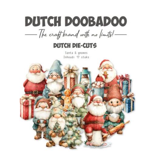 Dutch Doobadoo Merry and Bright A6 Dutch Collage Die-cuts Santa & Gnomes (17pcs) (474.007.512)