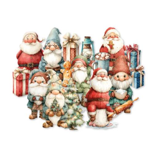 Dutch Doobadoo Merry and Bright A6 Dutch Collage Die-cuts Santa & Gnomes (17pcs) (474.007.512)