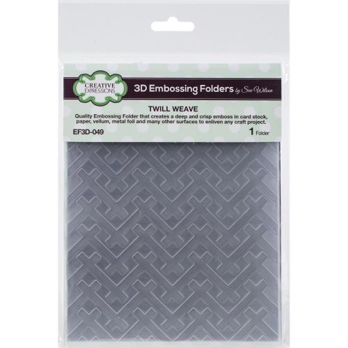 Creative Expressions Twill Weave 5 3/4 in x 7 1/2 in 3D Embossing Folder