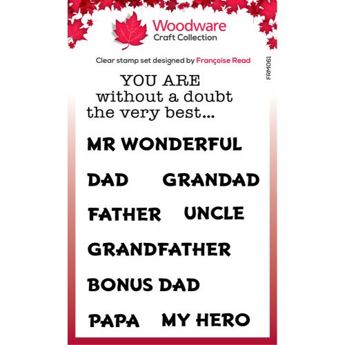 Woodware Clear Singles Very Best 3 in x 4 in Stamp