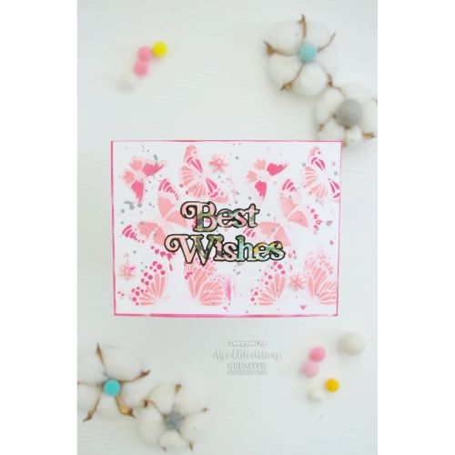 Creative Expressions Butterfly Background Mini Triple Layering Stencil 4 in x 3 in Set of 3