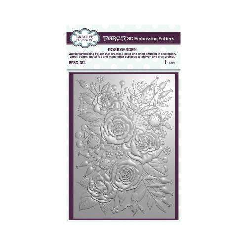 Creative Expressions Rose Garden 5 in x 7 in 3D Embossing Folder