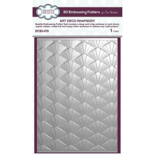 Creative Expressions Art Deco Rhapsody 5 in x 7 in 3D Embossing Folder