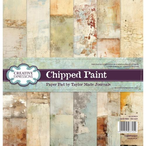 Creative Expressions Taylor Made Journals Chipped Paint 8 in x 8 in Paper Pad (CEPP0027) - Postage as per Actual