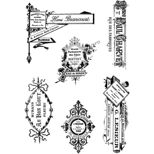 Creative Expressions Taylor Made Journals French Ads 2 6 in x 8 in Clear Stamp Set (CEC1066)