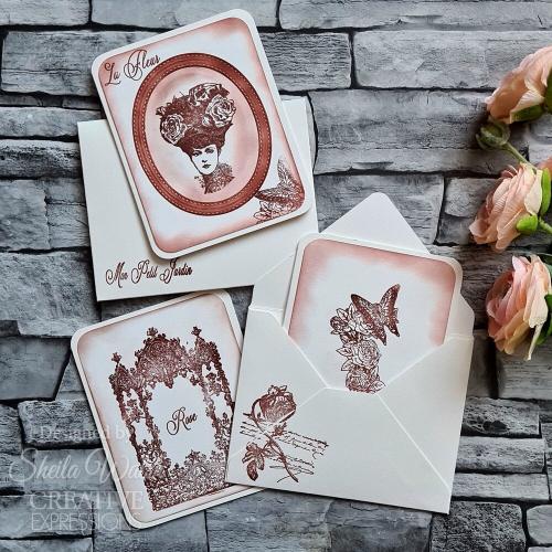 Creative Expressions Taylor Made Journals Chateau Garden 6 in x 8 in Clear Stamp Set