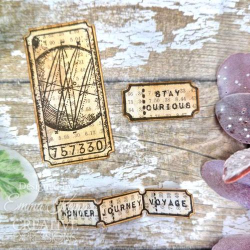 Creative Expressions Sam Poole Cosmo Tickets 4 in x 6 in Clear Stamp Set