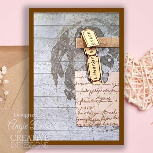 Creative Expressions Sam Poole Cosmo Tickets 4 in x 6 in Clear Stamp Set