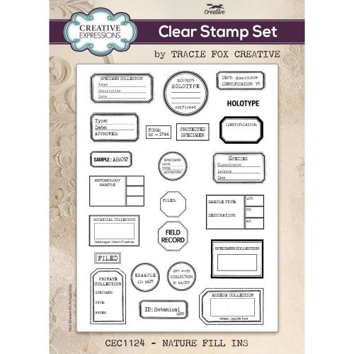 Creative Expressions Tracie Fox Nature Fill Ins 6 in x 8 in Clear Stamp Set