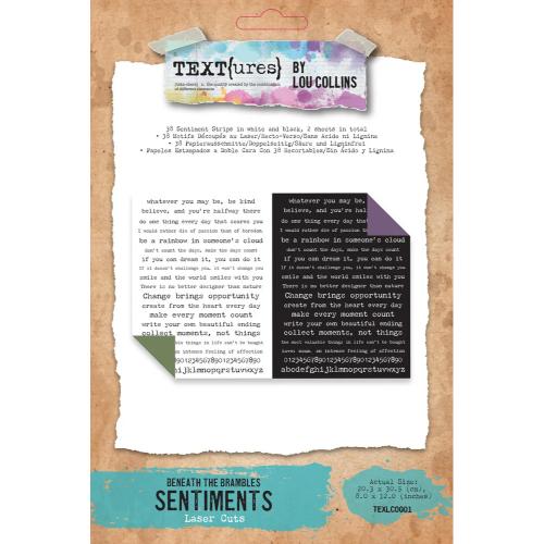 TEXT(ures) Beneath the Brambles Laser Cut Sentiment Pack (19pcs) (TEXLC0001)