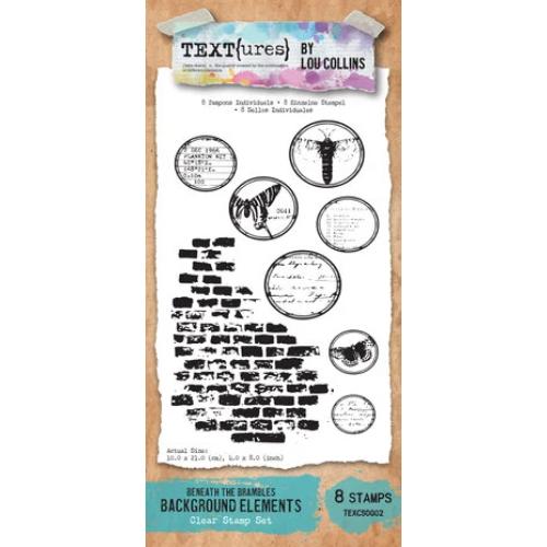 TEXT(ures) Beneath the Brambles 4x8 Inch Clear Stamp Set Background Elements (TEXCS0002)