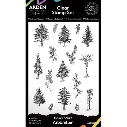 Arden Creative Studio Maker Series 4x6 Inch Stamp Set Arboretum by Katie Pertiet (ACSCS0033)