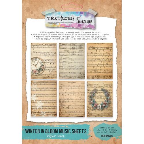 TEXT(ures) Winter in Bloom 5x7 Inch Paper Pack Music Sheets by Lou Collins (TEXPP0006)