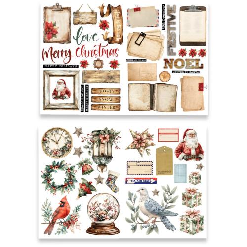 TEXT(ures) Winter in Bloom Laser Cuts Wood & Words (58pcs) by Lou Collins (TEXLC0003)