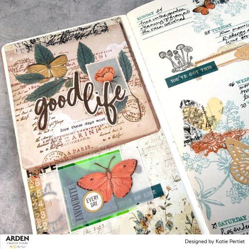 Arden Creative Studio Maker Series 4x8 Inch Clear Stamp Set Typecast Bits by Katie Pertiet (ACSCS0038)