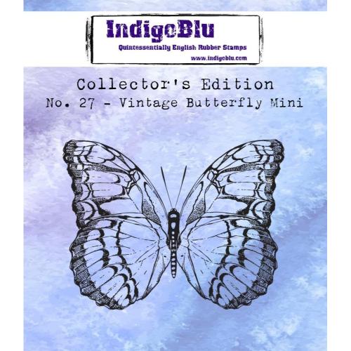 IndigoBlu - Rubber Stamp - Collectors Edition No.27 - Vintage Butterfly mini