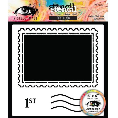Visible Image Christmas Wrapped Up 6x6 Inch Stencil First Class by Mark Alexander (VIS-FCL-03)