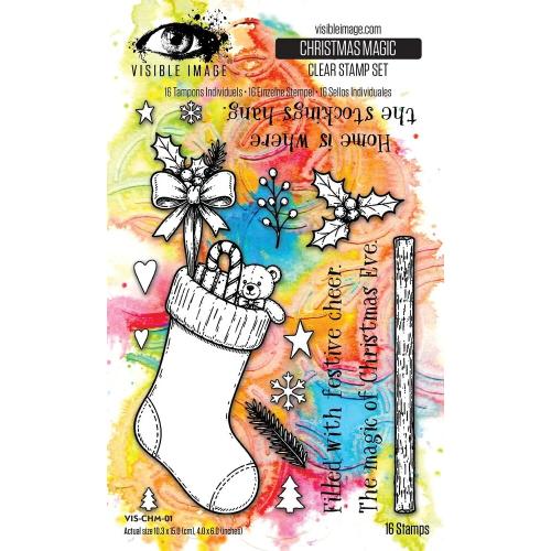 Visible Image Christmas Wrapped Up 4x6 Inch Stamp Set Christmas Magic by Mark Alexander (VIS-CHM-01)