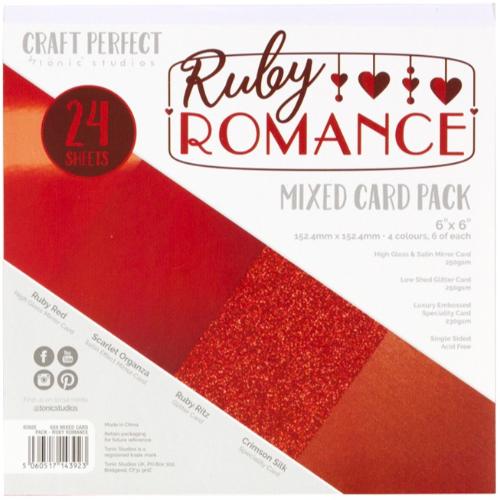 Craft Perfect Ruby Romance 6 x 6 Mixed Card Pack