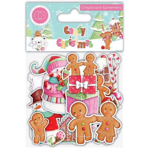 Craft Consortium Chipboard Ephemera 18/Pkg Candy Christmas
