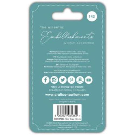 Craft Consortium Essential Adhesive Dew Drops 143/Pkg Green