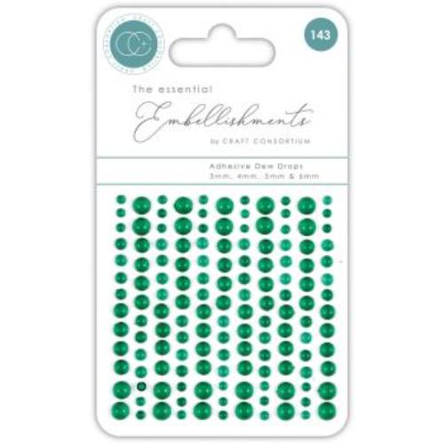 Craft Consortium Essential Adhesive Dew Drops 143/Pkg Green