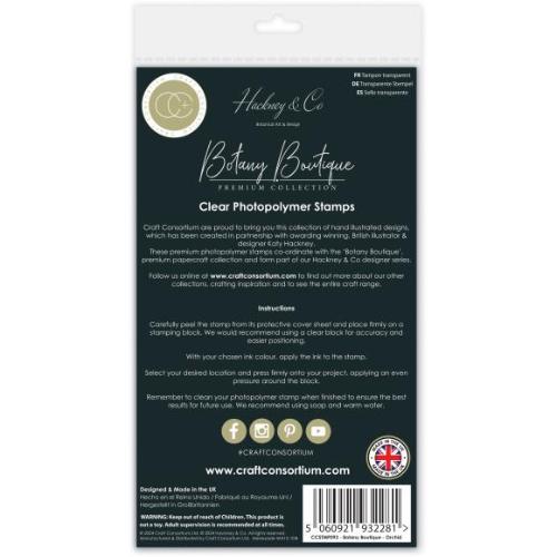 Craft Consortium Clear Stamps Orchid, Botany Boutique