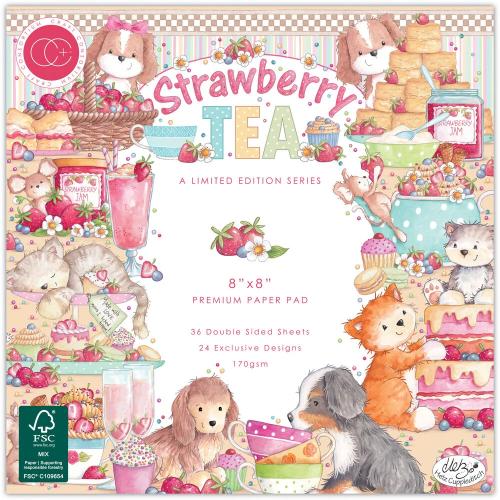 Craft Consortium Strawberry Tea 8x8 Inch Premium Paper Pad (CCLPAD002)