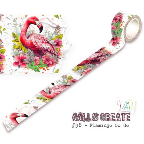 Aall And Create Washi Tape Flamingo Go Go (AALL-MT-098)