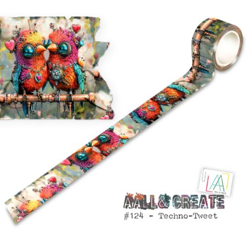 Aall and Create Maker's Magic 25mm 10m Washi Tape Techno-Tweet (AALL-MT-124)