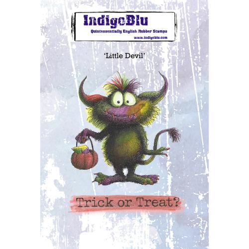 IndigoBlu Little Devil A6 Red Rubber Stamp (IND1590)