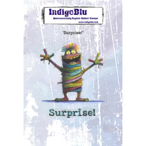 IndigoBlu Surprise A6 Red Rubber Stamp (IND1592)