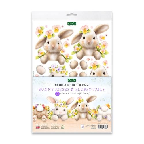 Katy Sue Designs Bunny Kisses & Fluffy Tails 3D Die-Cut Decoupage (8pcs) (11-DCD745)