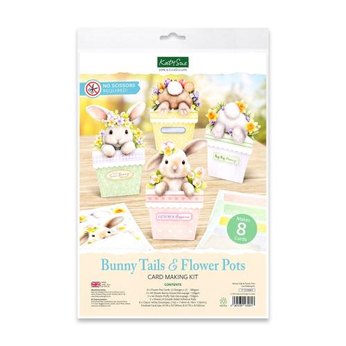 Katy Sue Designs Bunny Tails & Flower Pots Card Making Kit (17-10109BFP) - Postage as per Actual