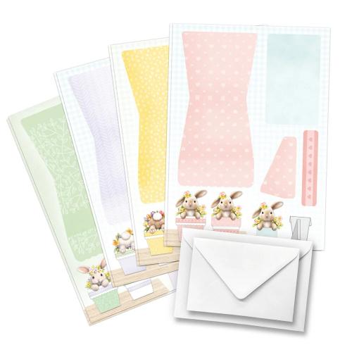 Katy Sue Designs Bunny Tails & Flower Pots Card Making Kit (17-10109BFP) - Postage as per Actual