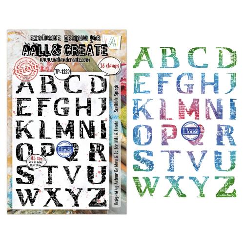 Aall and Create Scribble Away A5 Stamp Sets Scribble Splash by Autour De Mwa & Co (AALL-TP-1332)