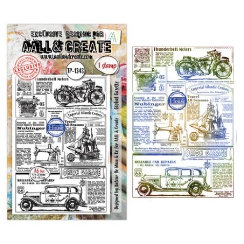 Aall and Create Geometric Gazette A6 Stamp Sets Global Gazette by Autour De Mwa & Co (AALL-TP-1343)