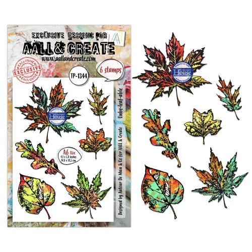 Aall and Create Hearted Nature A6 Stamp Sets Unbe-leaf-able by Autour De Mwa & Co (AALL-TP-1344)