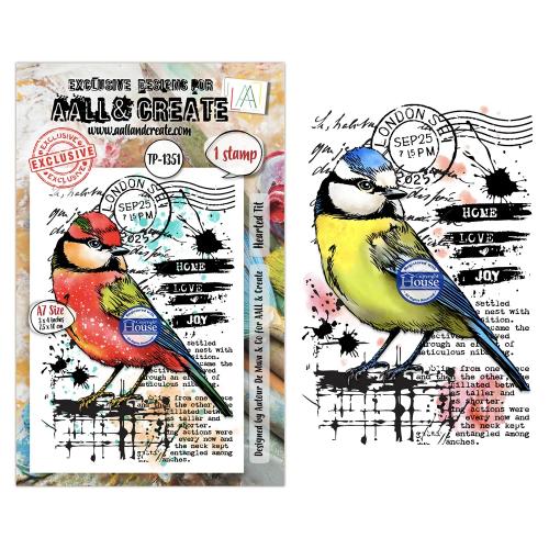 Aall and Create Hearted Nature A7 Stamp Sets Hearted Tit by Autour De Mwa & Co (AALL-TP-1351)
