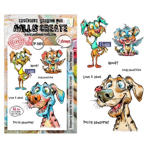 Aall and Create Pun & Paws A6 Stamp Set You're Pawsome (AALL-TP-1404)