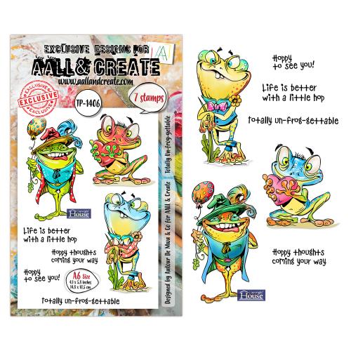 Aall and Create Pun & Paws A6 Stamp Set Tottaly Un-frog-gettable (AALL-TP-1406)