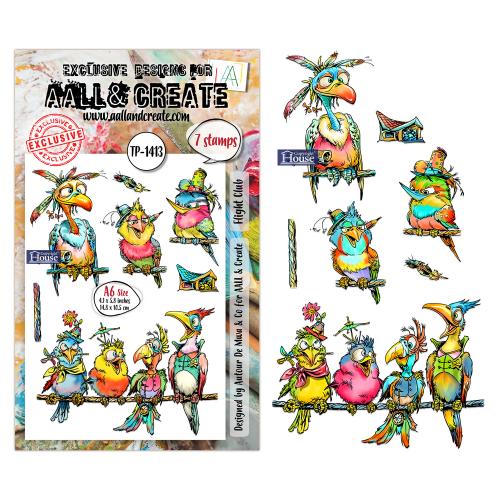 Aall and Create Pun & Paws A6 Stamp Set Flight Club (AALL-TP-1413)