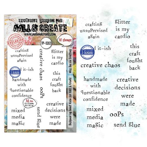 Aall and Create Dee Infiltered A6 Stamp Sets Miss Dee on Crafting by Janet Klein (AALL-TP-1382)