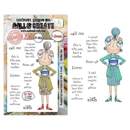 Aall and Create Dee Infiltered A7 Stamp Sets Mother Dee by Janet Klein (AALL-TP-1436)