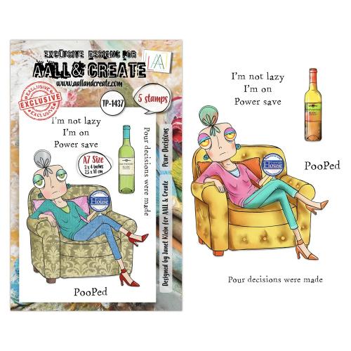 Aall and Create Dee Infiltered A7 Stamp Sets Pour Decisions by Janet Klein (AALL-TP-1437)