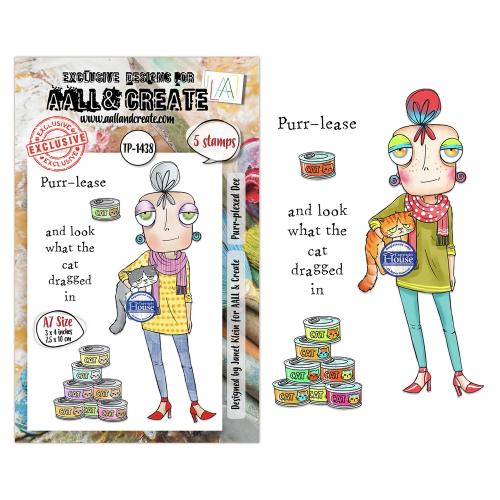 Aall and Create Dee Infiltered A7 Stamp Sets Purr-plexed Dee by Janet Klein (AALL-TP-1438)