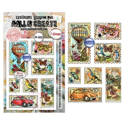 Aall and Create Dispatch Transit A6 Stamp Sets Miniature Postage Stamps by Autour De Mwa & Co (AALL-TP-1443)