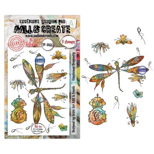 Aall and Create Aether Dragonfly A6 Stamp Sets Glassbound Dragonfly by Soizic (AALL-TP-1466)